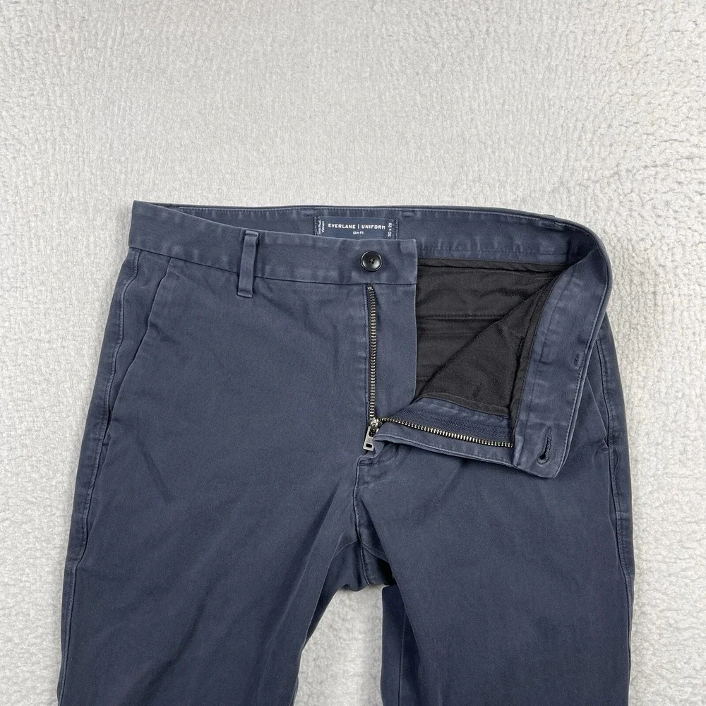 Everlane Pants Mens 30x28 (Actual 29x26.5) Blue Uniform Slim Fit Minimalist Work